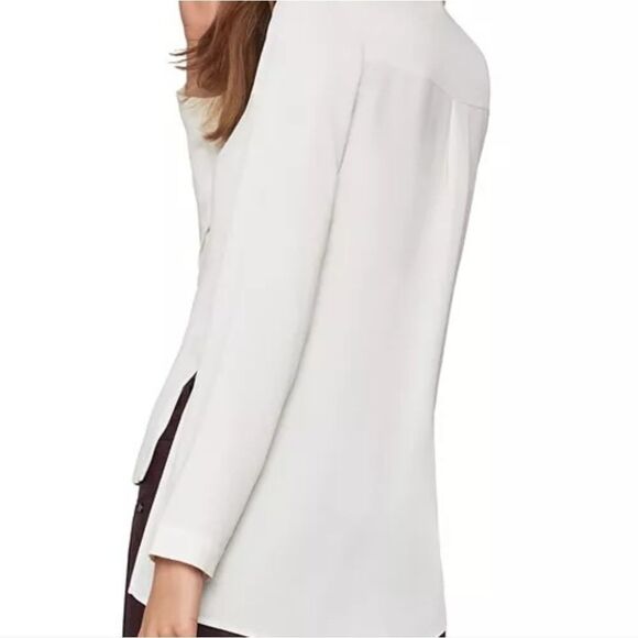 🆕️ BCBGMAXAZRIA Double-Breasted Crepe Blazer Blouse in Black - Picture 13 of 13